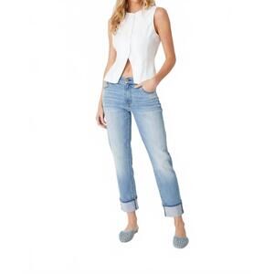 NEW LEVEL99 jessie wide cuff slim jean in vintage blue